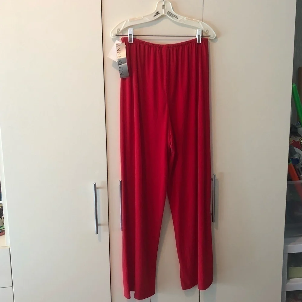 NWT Anne Klein Red Beach Coverup pants